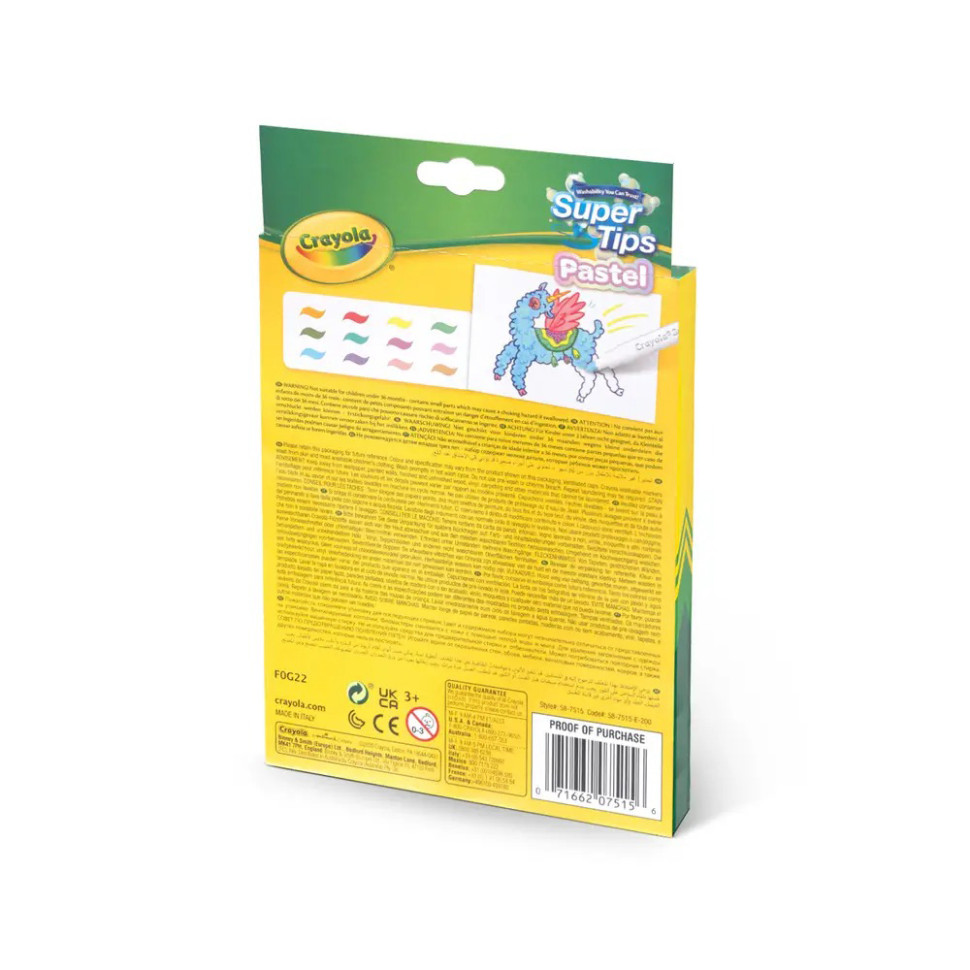 Набір фломастерів Supertips Crayola 58-7515 пастельні кольори, 12 шт