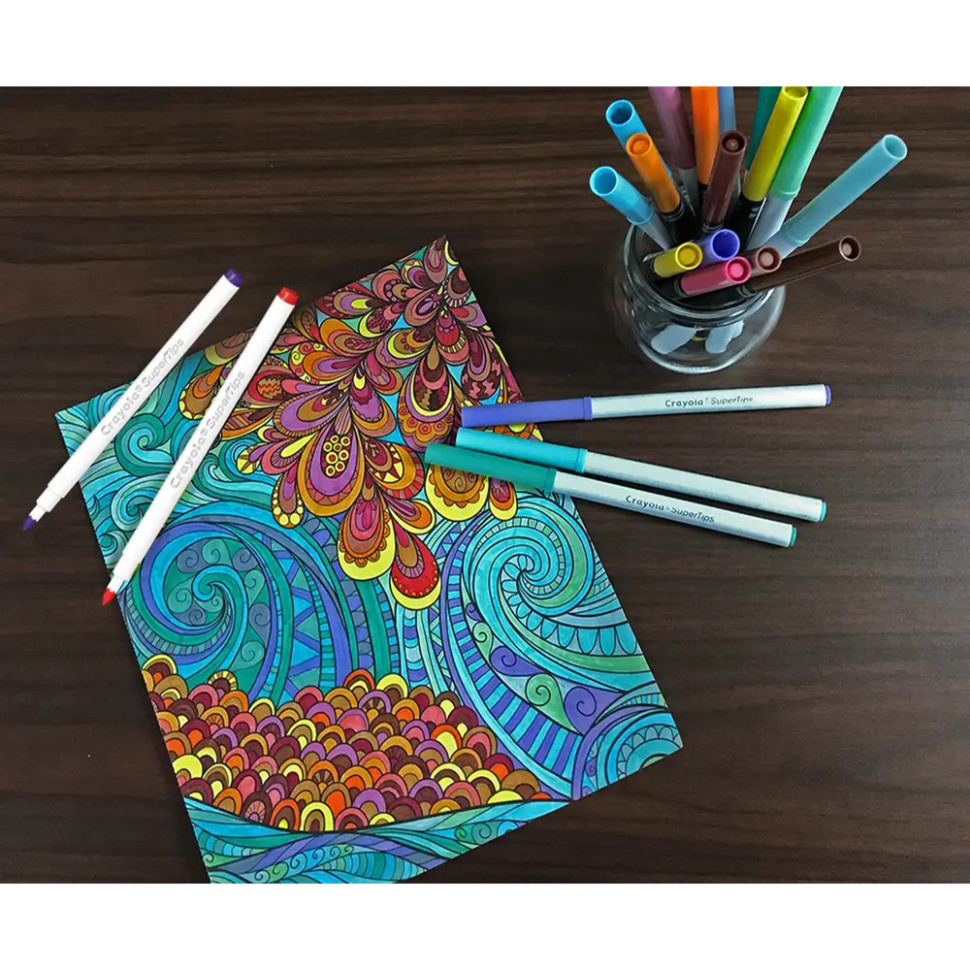 Набір фломастерів Supertips Crayola 58-7515 пастельні кольори, 12 шт