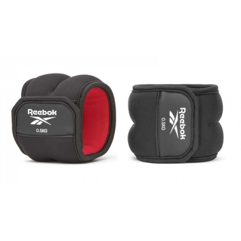 Утяжелители лодыжки Ankle Weights Reebok RAWT-11220 черный, красный 0.5 кг