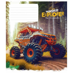 Тетрадь ученическая "Super Monster" Школярик 012-3293L-1 в линию, 12 листов