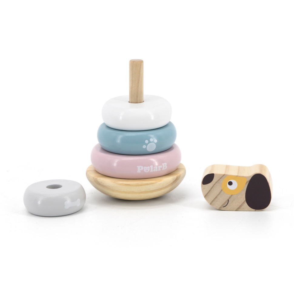 Дерев'яна пірамідка Собачка Viga Toys PolarB 44042 неваляшка