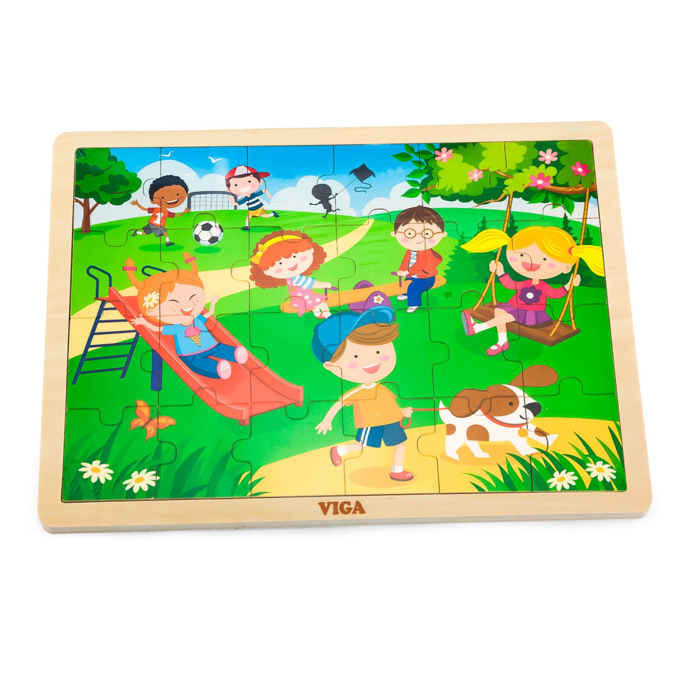 Дерев'яний пазл Весна Viga Toys 51269, 24 елементи