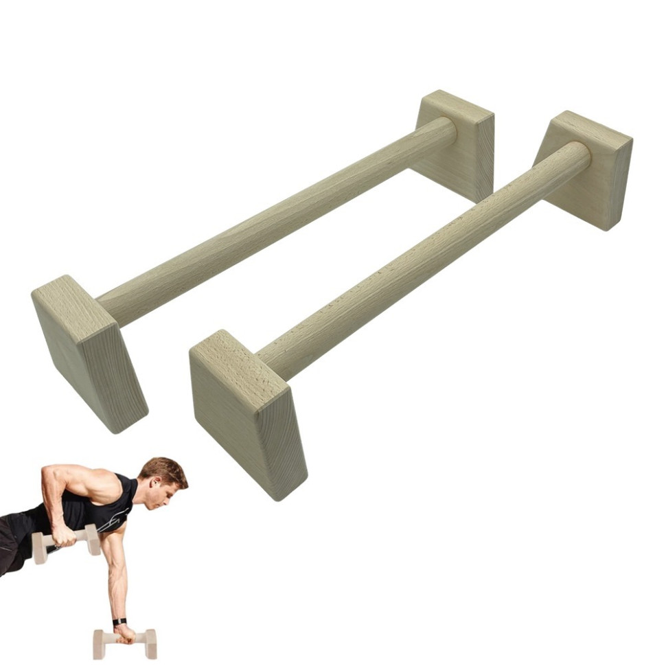 Паралетси, упори для віджимання дерев'яні Wood Gym Push Up Newt NE-WD-50 з бука 50 см 2 шт