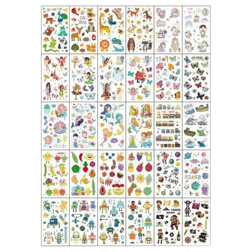 Набір дитячих тимчасових тату «Для дітей» Fresh Tattoo tattoo-kids-mini-set-30