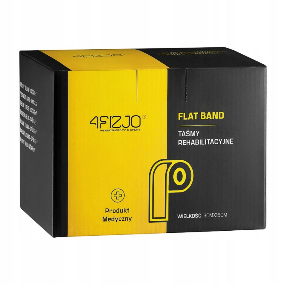 Лента-эспандер для спорта и реабилитации Flat Band 4FIZJO 4FJ0101, 30 м, 1-2 кг