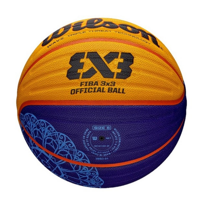 Мяч баскетбольный Fiba 3X3 game ball Paris retail 2024 6F Wilson WZ1011502XB6F № 6