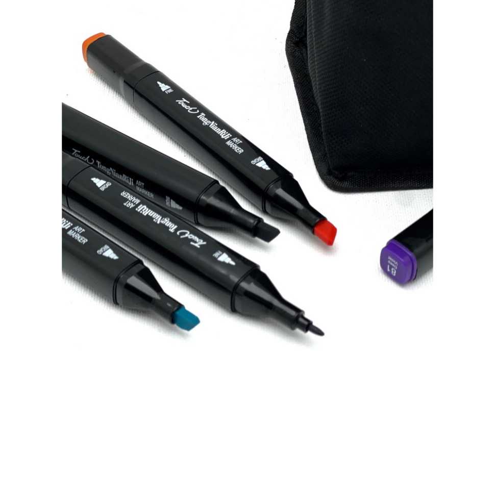 Набір перманентних маркерів на спиртовій основі Bambi MPTT80, 80 штук, двосторонні