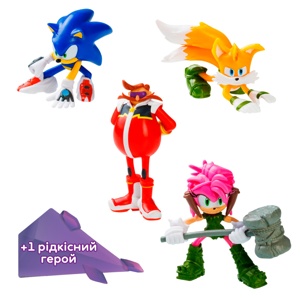 Набір ігрових фігурок Пригоди Емі SONIC PRIME SON2040C 5 фігурок, 6,5 см