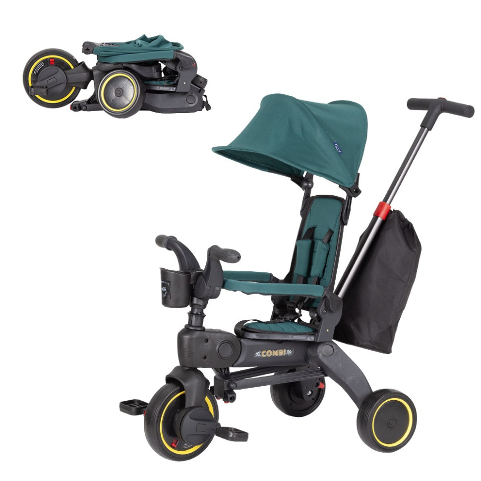 Дитячий триколісний велосипед COMBI Tilly T-392 GREEN, зелений