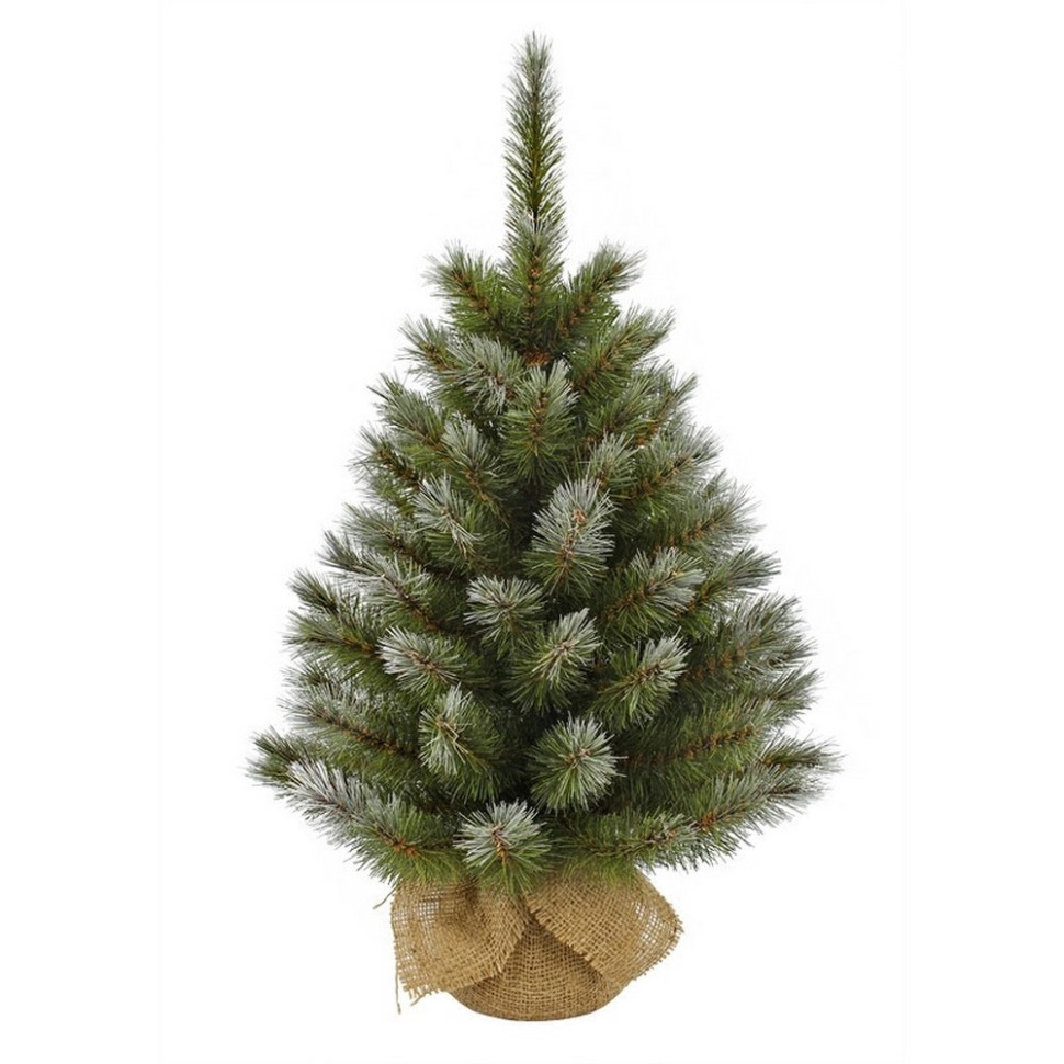 Сосна Pittsburgh Triumph Tree 8717669775799, 90 см, зеленая с эффектом покрытия инеем