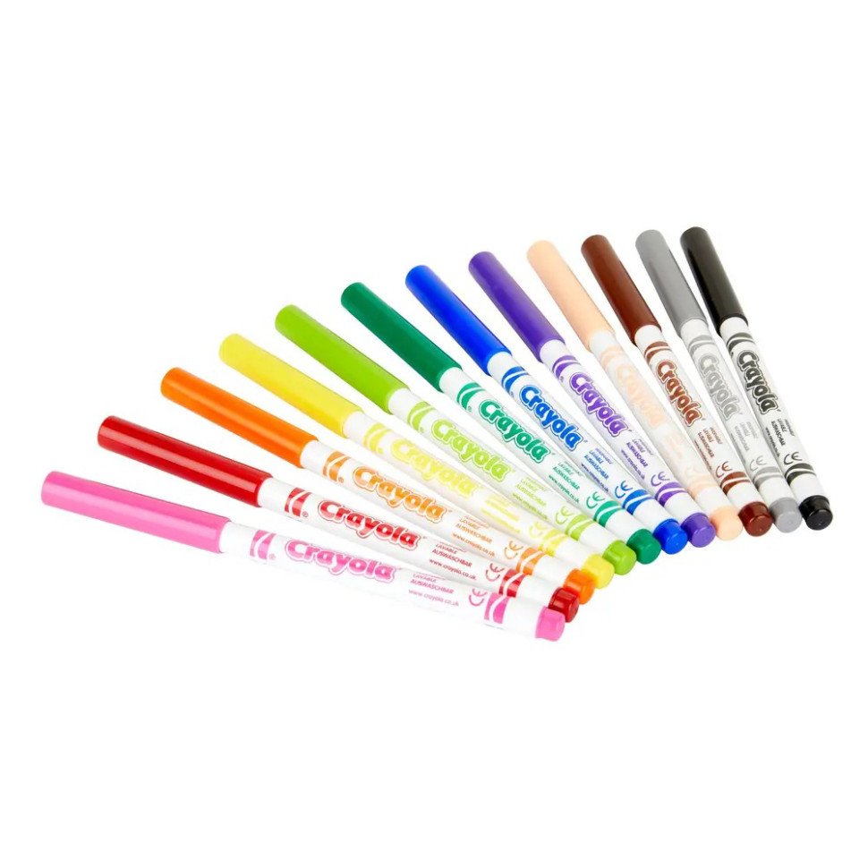 Набор фломастеров Supertips Crayola 7509 washable, 12 шт