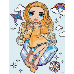 Картина за номерами "Rainbow High Poppy Rowan" Ідейка KHO1245, 30х40 см