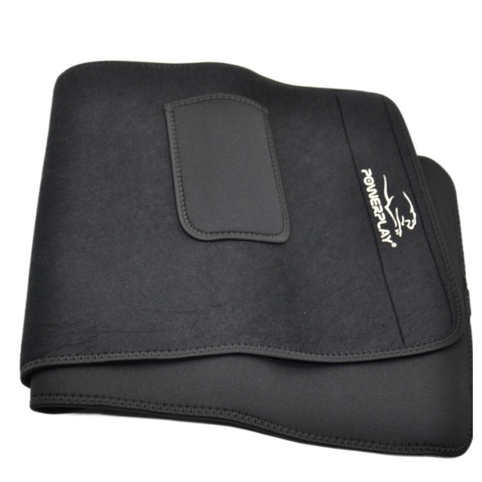 Пояс для похудения PowerPlay PP_4301_Black_125_Pocket, карман для смартфона
