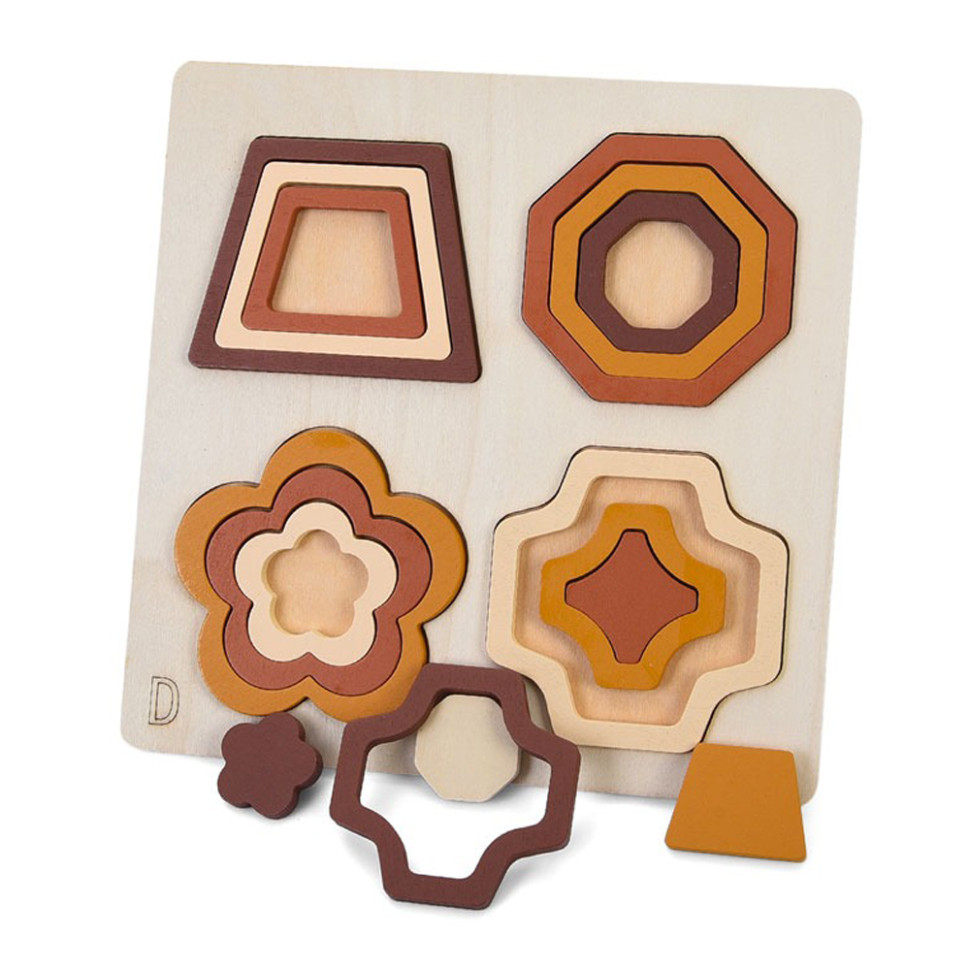 Деревянная игрушка Геометрика Bambi MD 0743D, размер 22,5х22,5 см