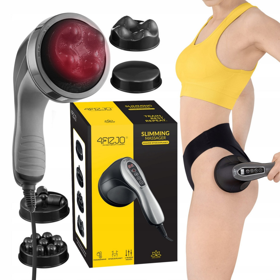 Ручний антицелюлітний масажер для тіла Body Shaping 4 в 1 4FIZJO P-5907739319128 Black