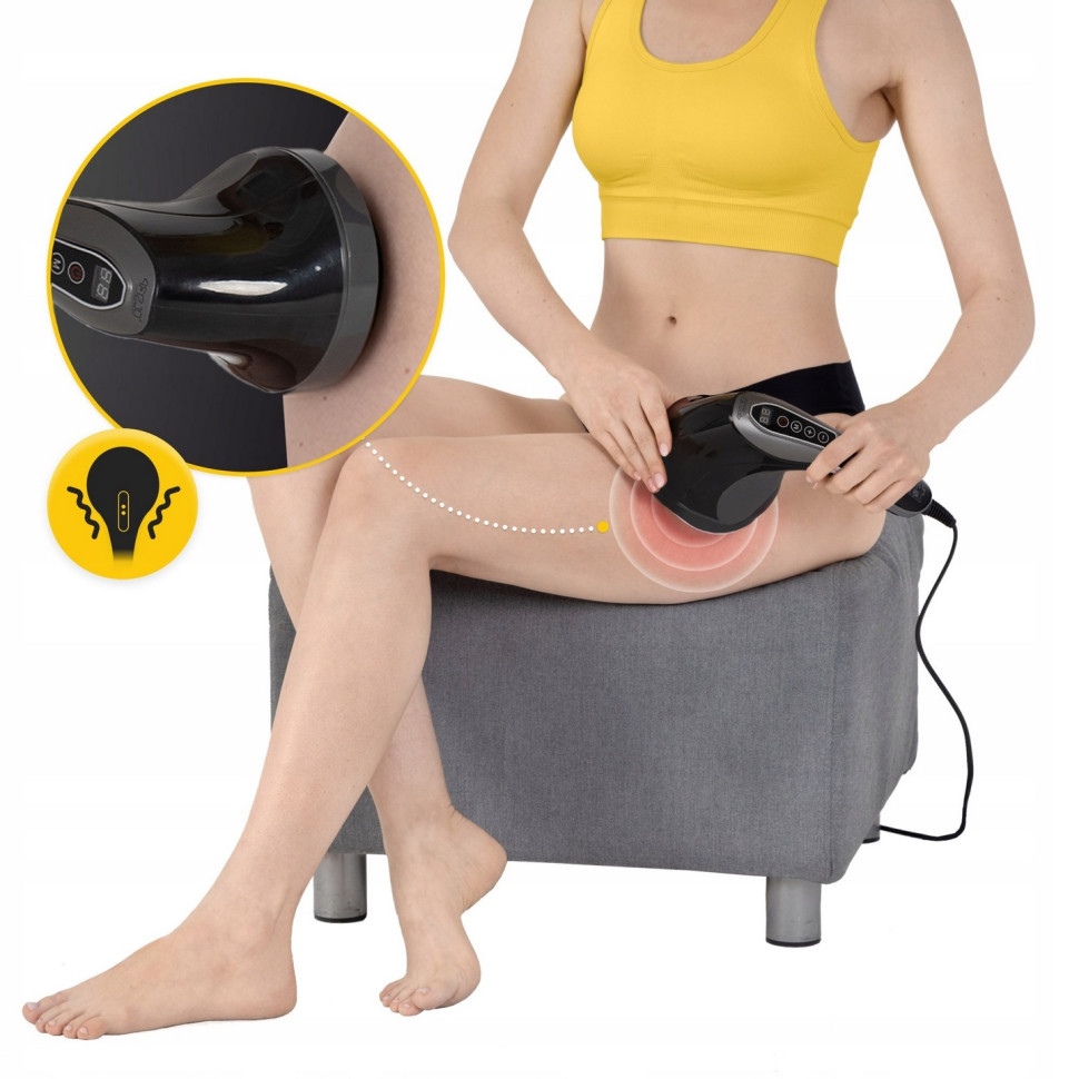 Ручний антицелюлітний масажер для тіла Body Shaping 4 в 1 4FIZJO P-5907739319128 Black