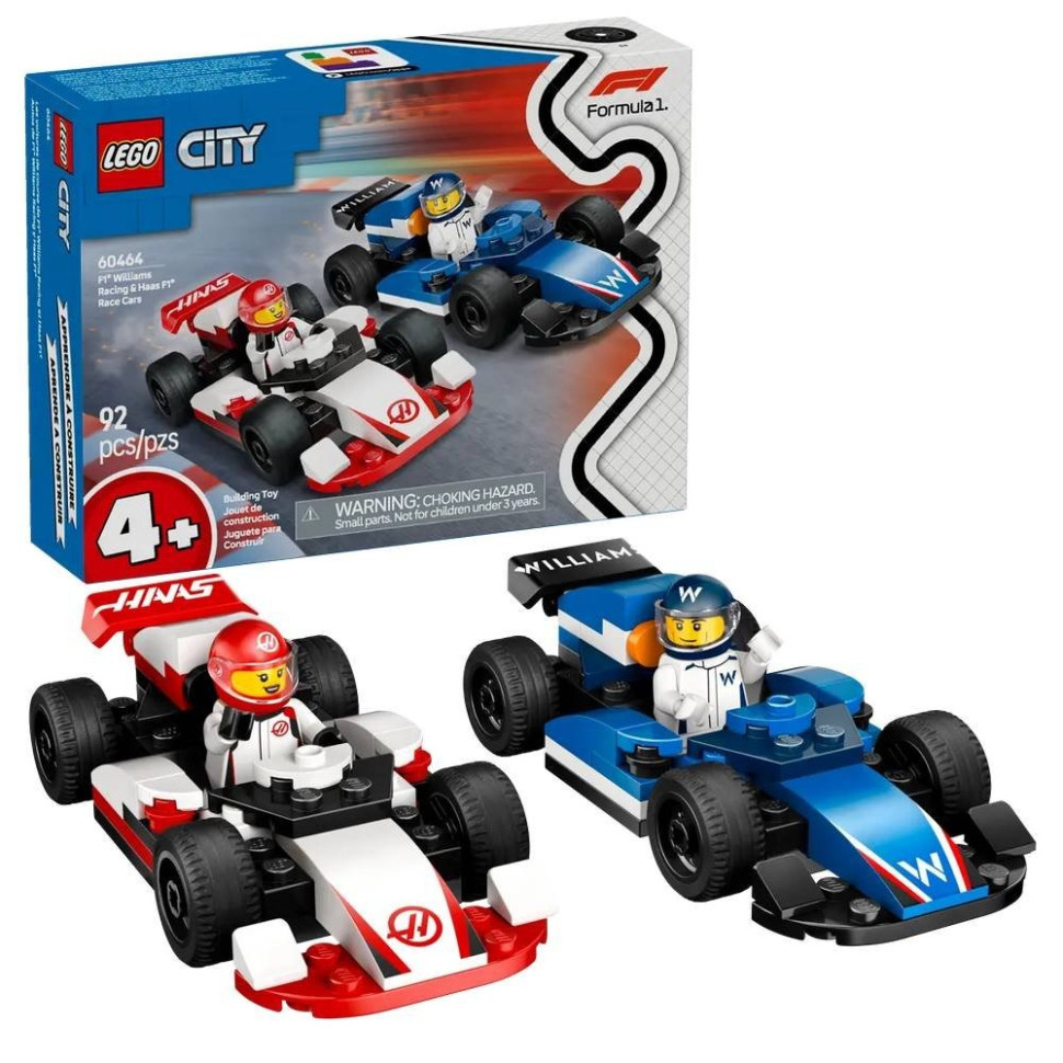 Конструктор Автомобілі для перегонів F1® LEGO 60464, 92 деталей