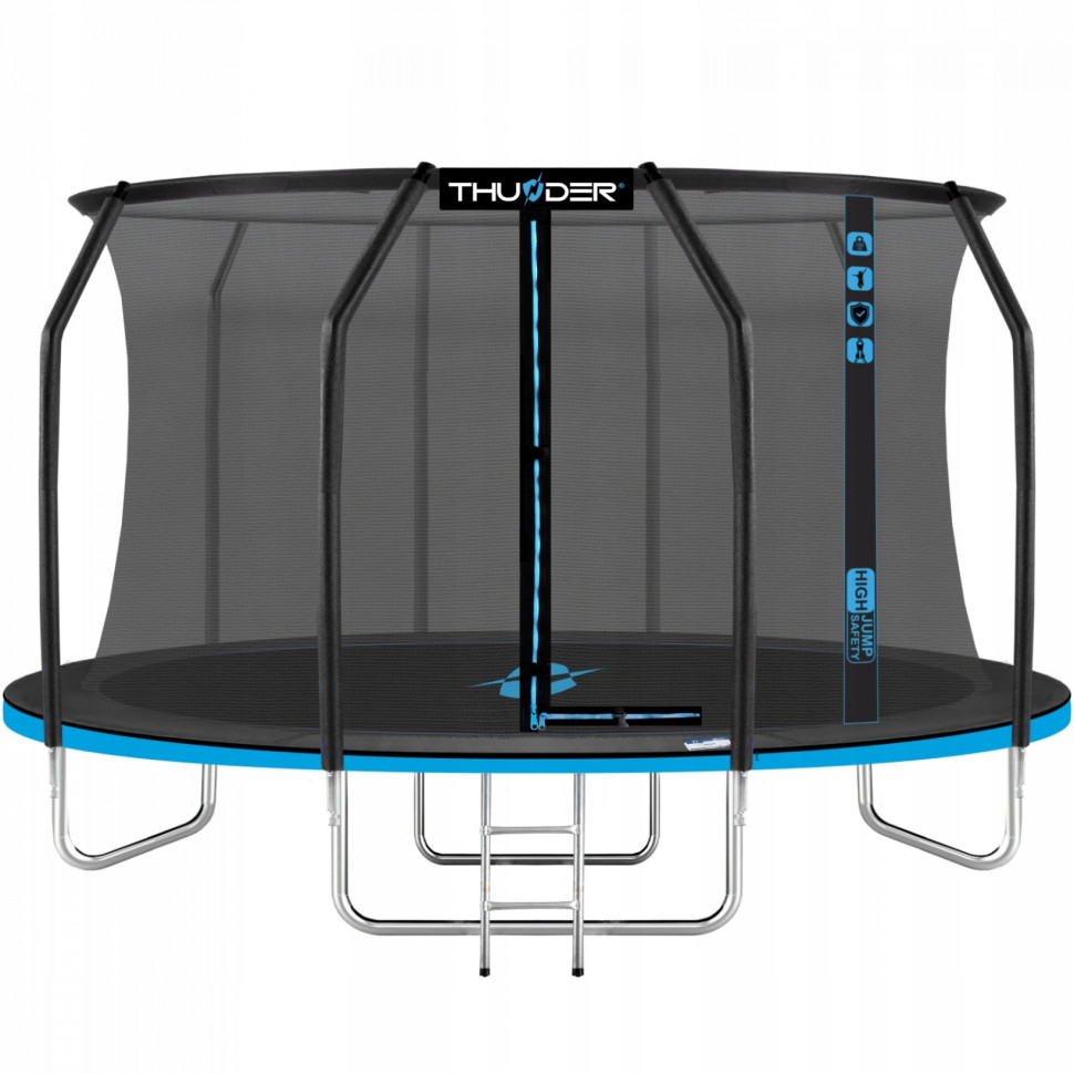 Батут с внутренней сеткой Thunder INSIDE-ELITE-12FT-BLUE Black/Blue 374 см