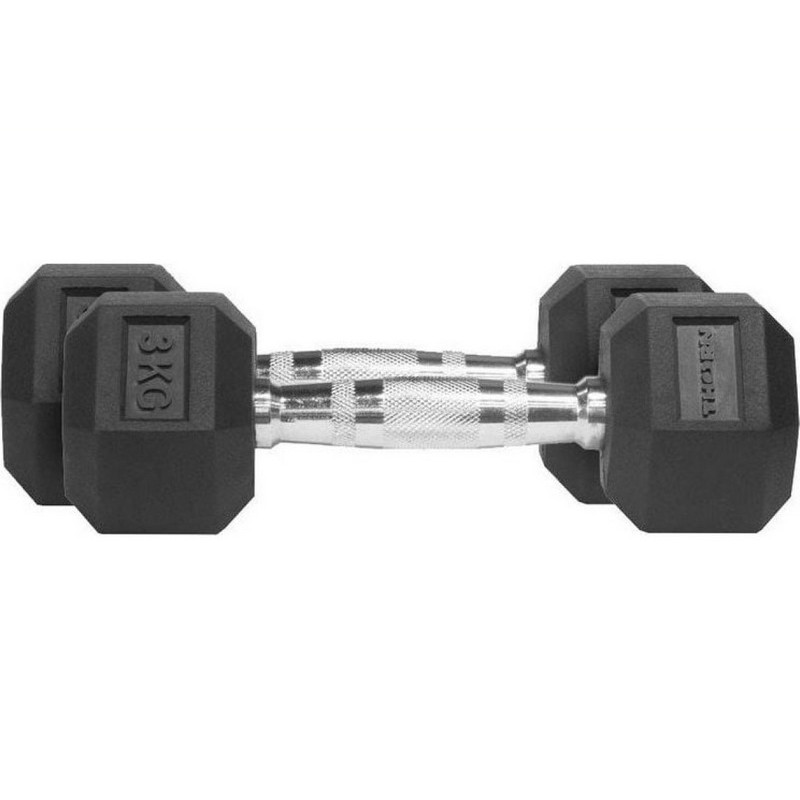 Гантелі Thorn+Fit Hex 5902701510701 прогумовані, 2 х 3 кг