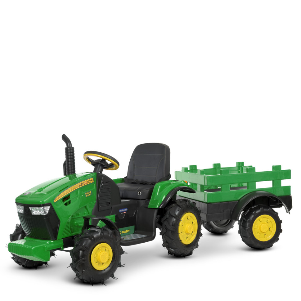 Дитячий електромобіль Трактор Bambi Racer M 4619ABLR-5 з причепом