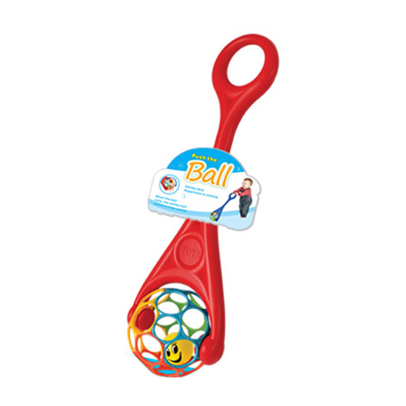 Детская каталка на палке Bambi 3201(Red) шар с погремушкой, 61х19х14 см