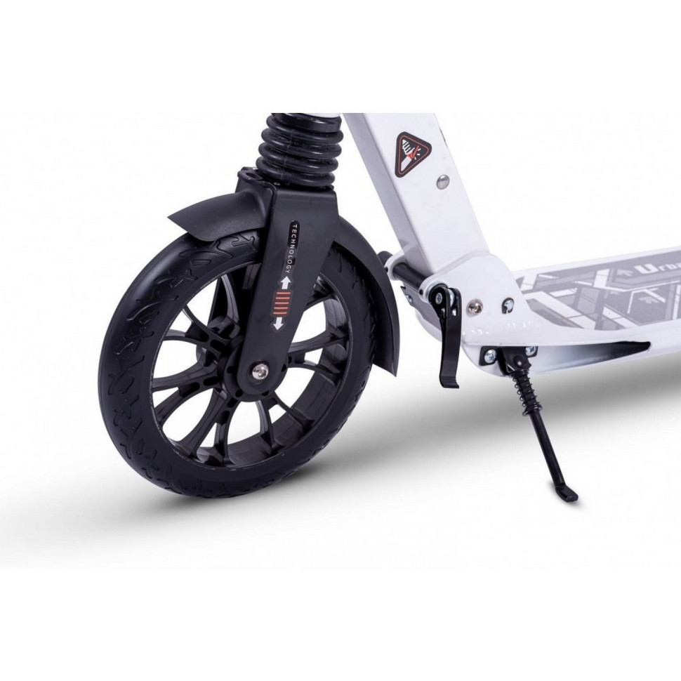 Самокат с дисковым тормозом NEW CITY Razzo HUL2-200 WHITE, алюминиевый