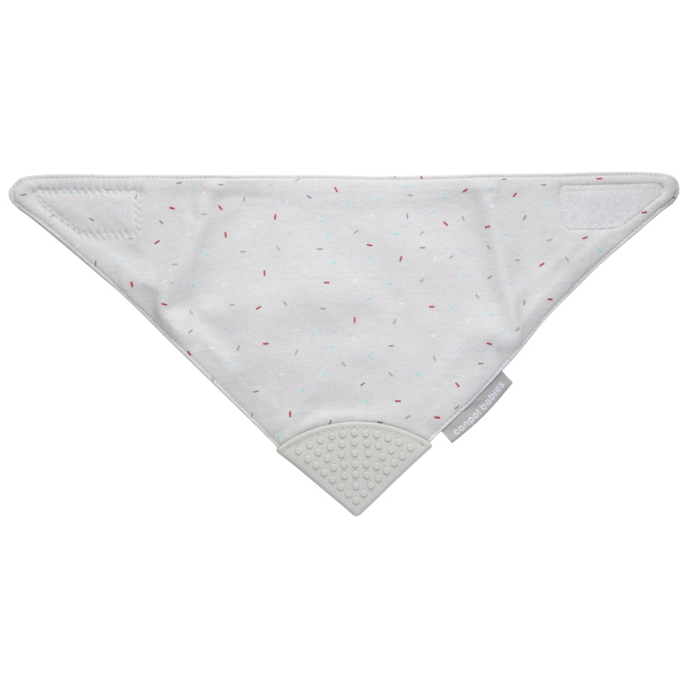 Детский слюнявчик с прорезывателем Canpol babies 26/902_grey серый