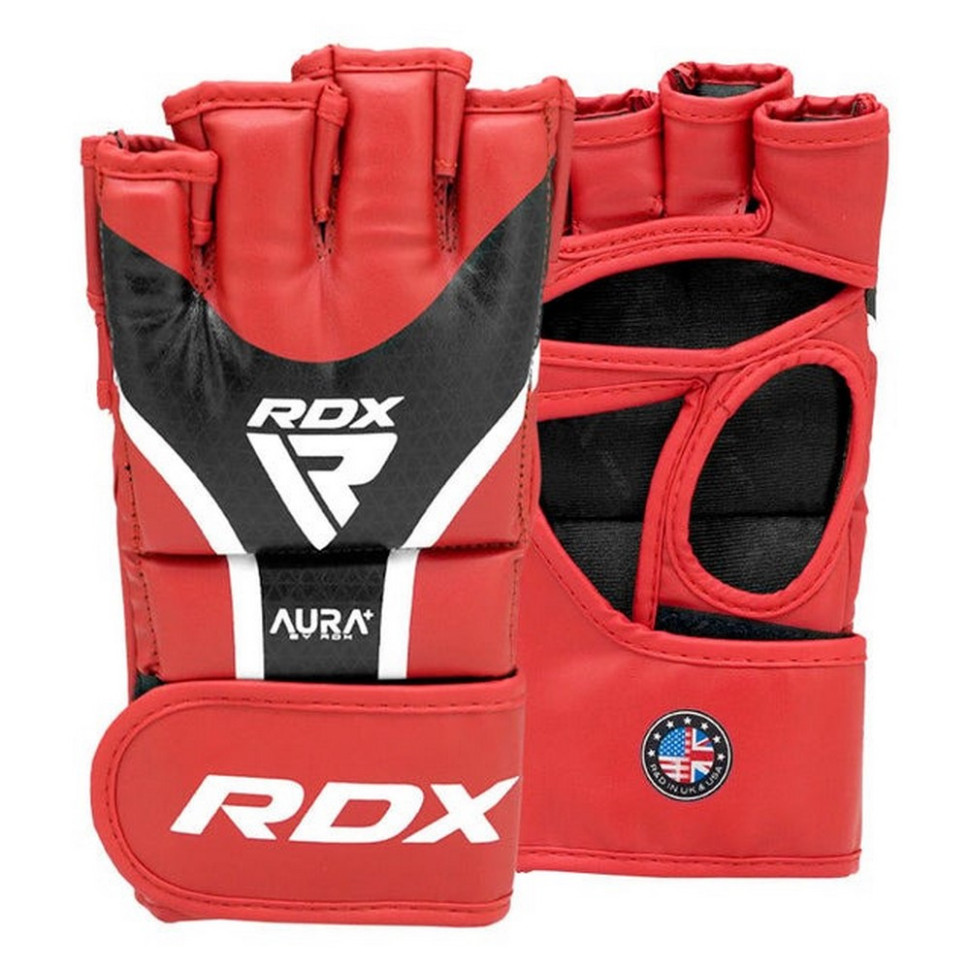 Перчатки для ММА AURA PLUS T-17 RDX Inc Limited GGR-T17RB-L+ Red/Black, L (капа в комплекте)