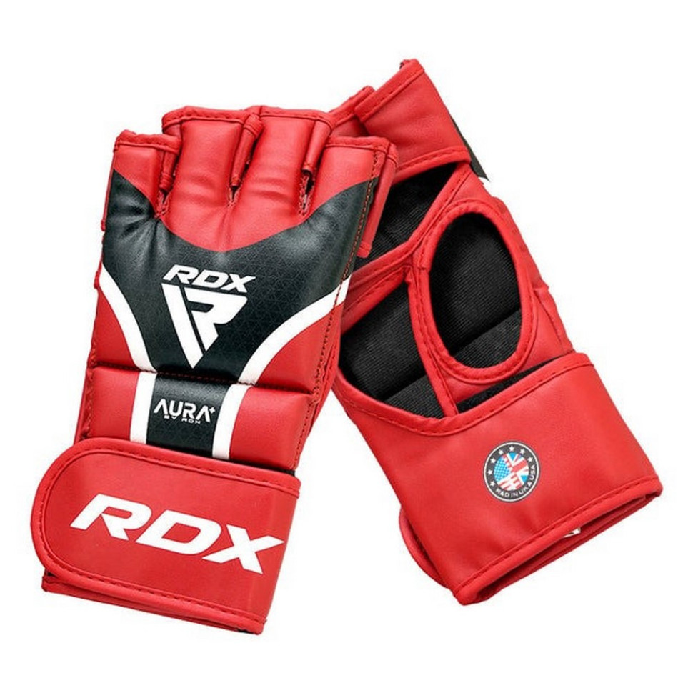 Перчатки для ММА AURA PLUS T-17 RDX Inc Limited GGR-T17RB-L+ Red/Black, L (капа в комплекте)