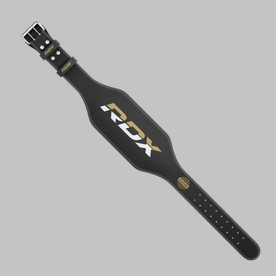 Пояс для тяжелой атлетики 6 RDX Inc Limited WBS-6RB-XL, кожаный, Black Gold, XL