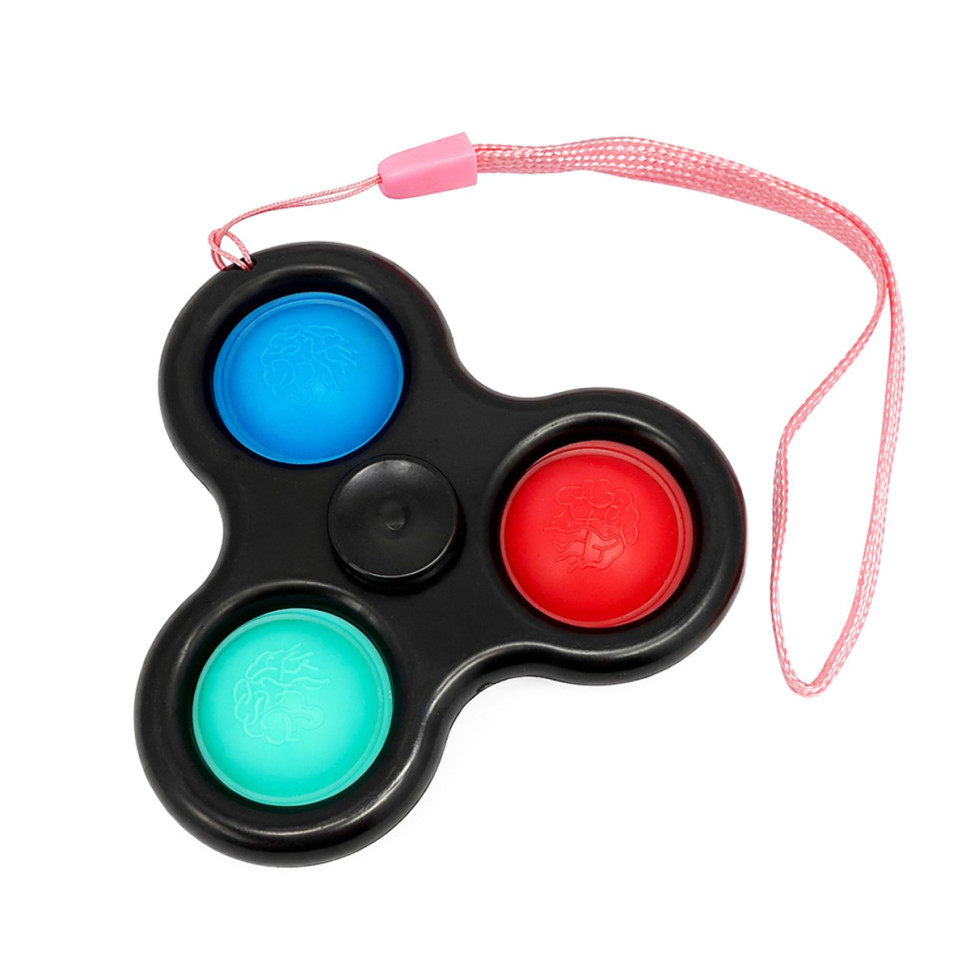 Дитячий антистрес-брелок Сімпл-Дімпл Спінер Bambi AA3650(Black) 8 см