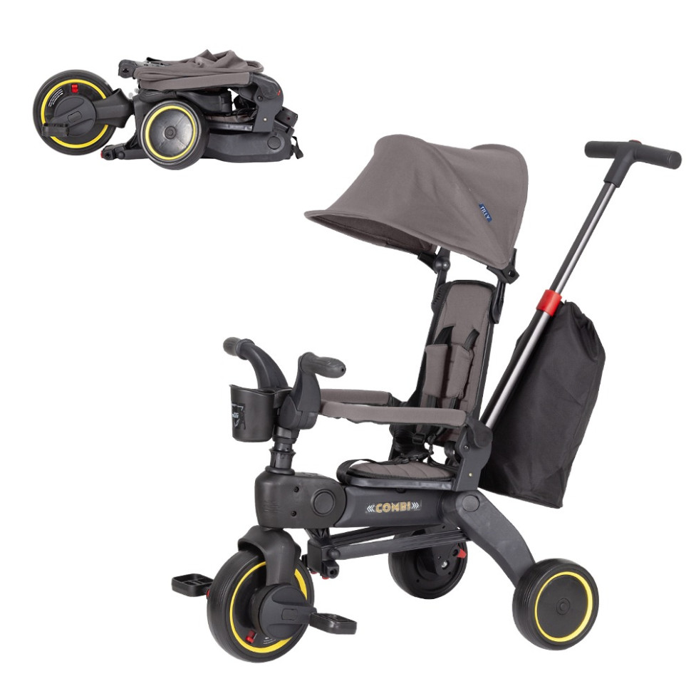 Детский трехколесный велосипед COMBI Tilly T-392 GREY, серый