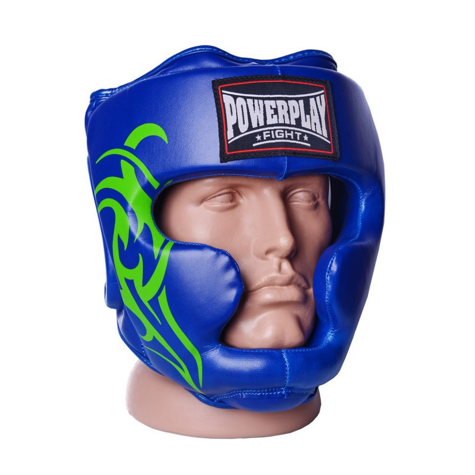 Боксерский шлем тренировочный PowerPlay PP_3043_L_Blue, L
