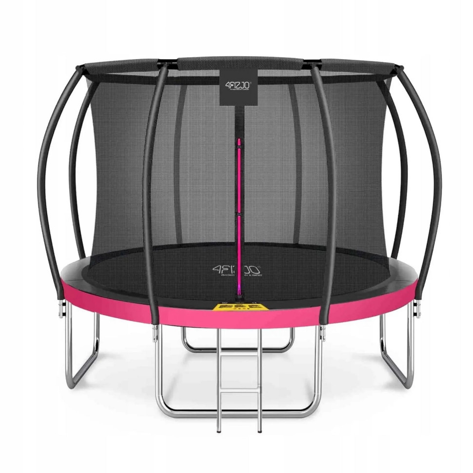 Батут із внутрішньою сіткою Premium 4FIZJO 4FJ0603, 8FT 252 см, Black/Pink