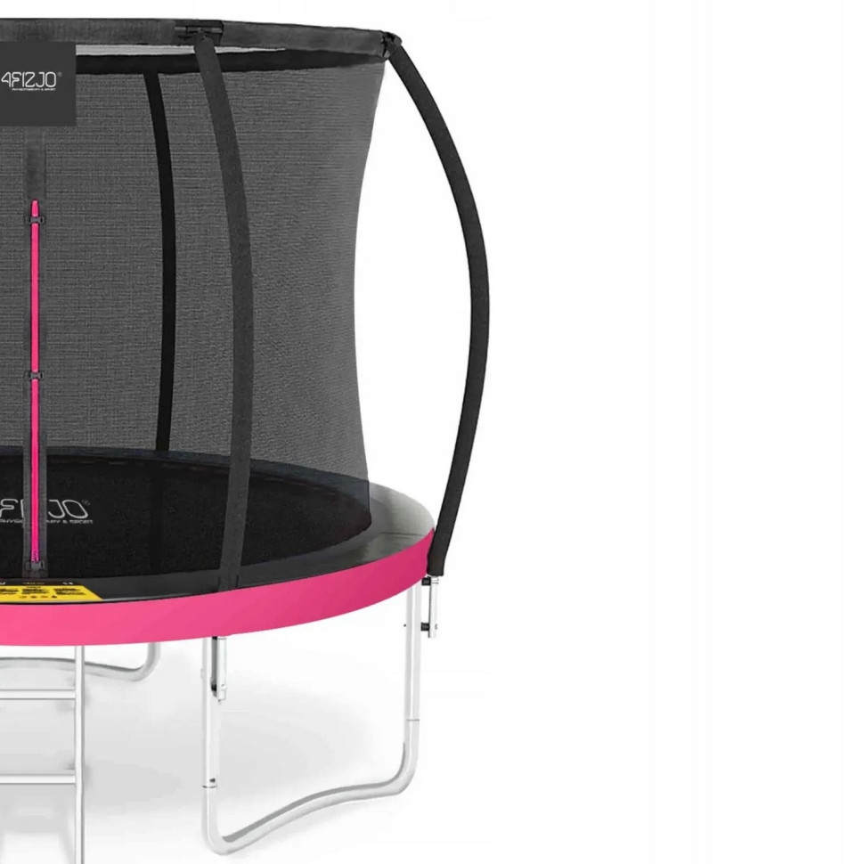 Батут із внутрішньою сіткою Premium 4FIZJO 4FJ0603, 8FT 252 см, Black/Pink