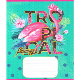 Тетрадь ученическая "Розовый фламинго" Leader 012-500059K-1 в клетку, 12 листов (959050)