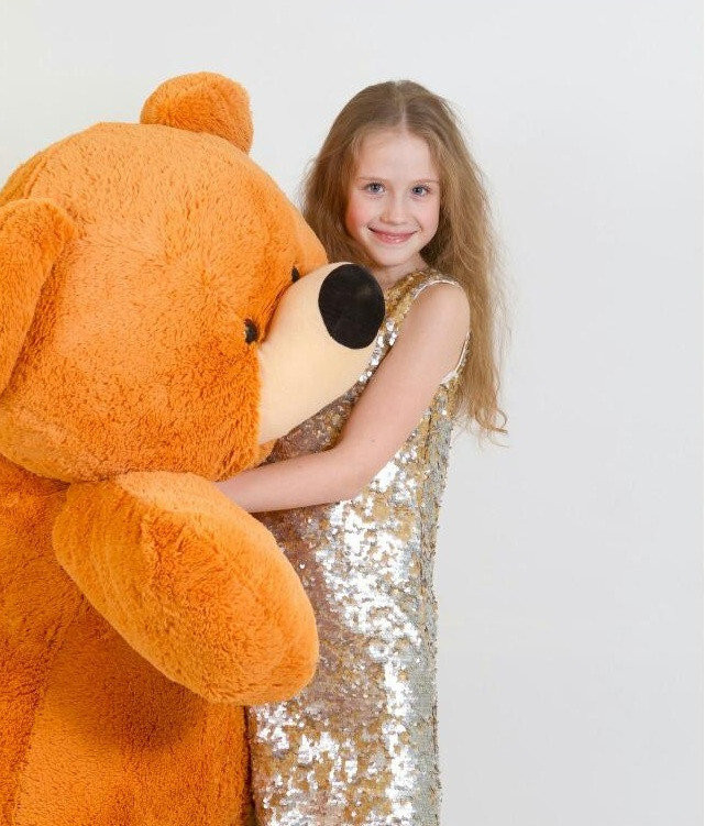 М'яка іграшка Alina Toys великий ведмедик Бублик 140 см медовий 5784706ALN