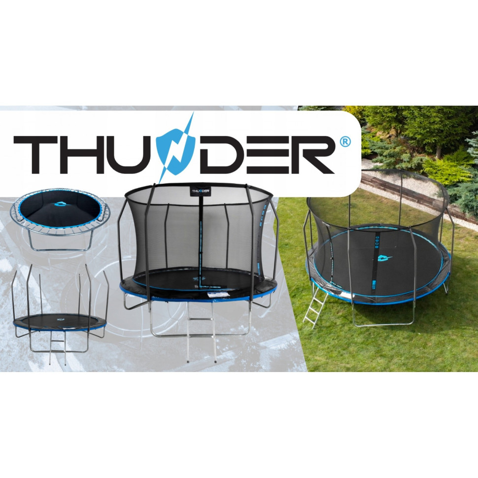 Батут с внутренней сеткой Thunder NSIDE-ELITE-10FT-BLUE Black/Blue 312 см