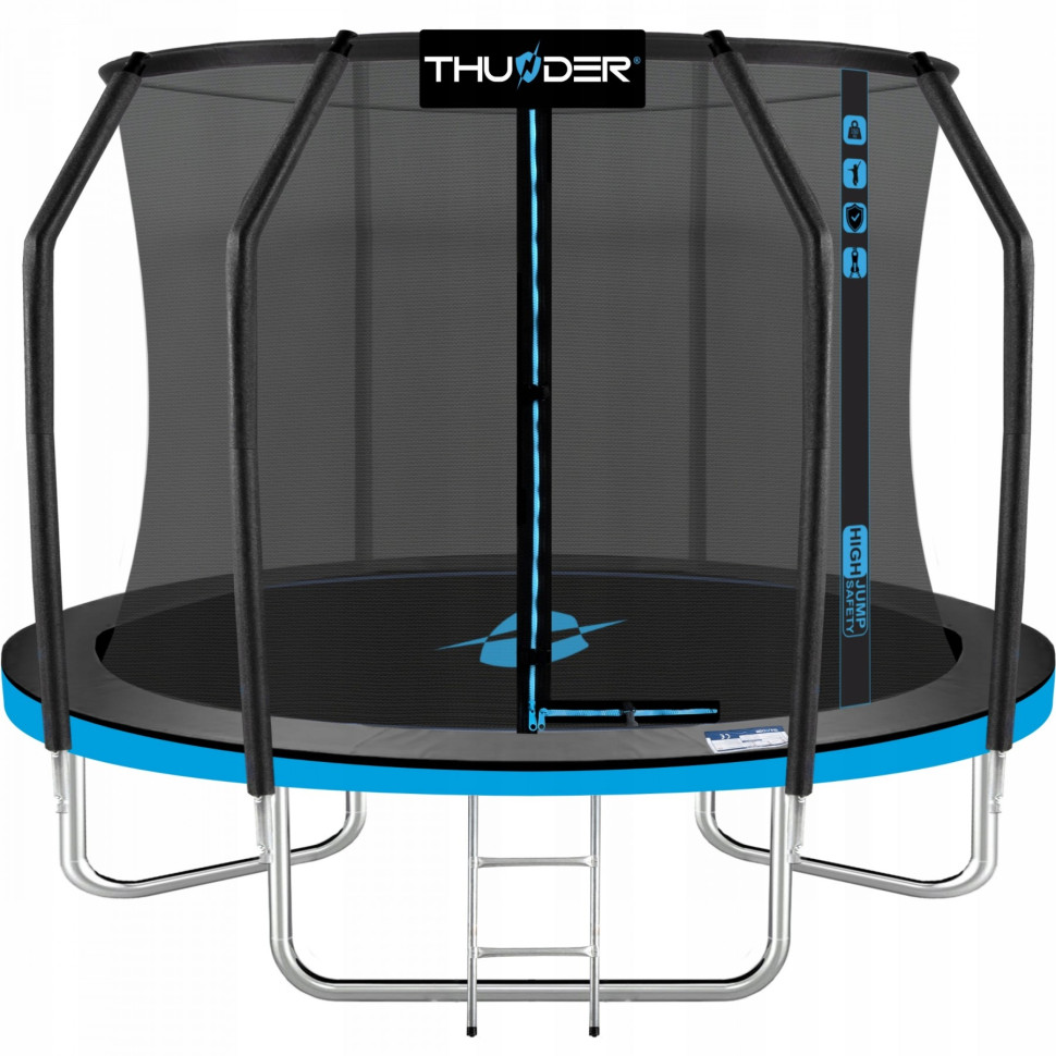 Батут с внутренней сеткой Thunder NSIDE-ELITE-10FT-BLUE Black/Blue 312 см