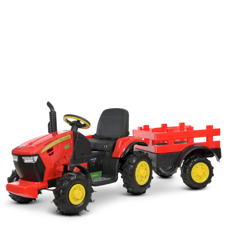 Детский электромобиль Трактор Bambi Racer M 4619ABLR-3 с прицепом