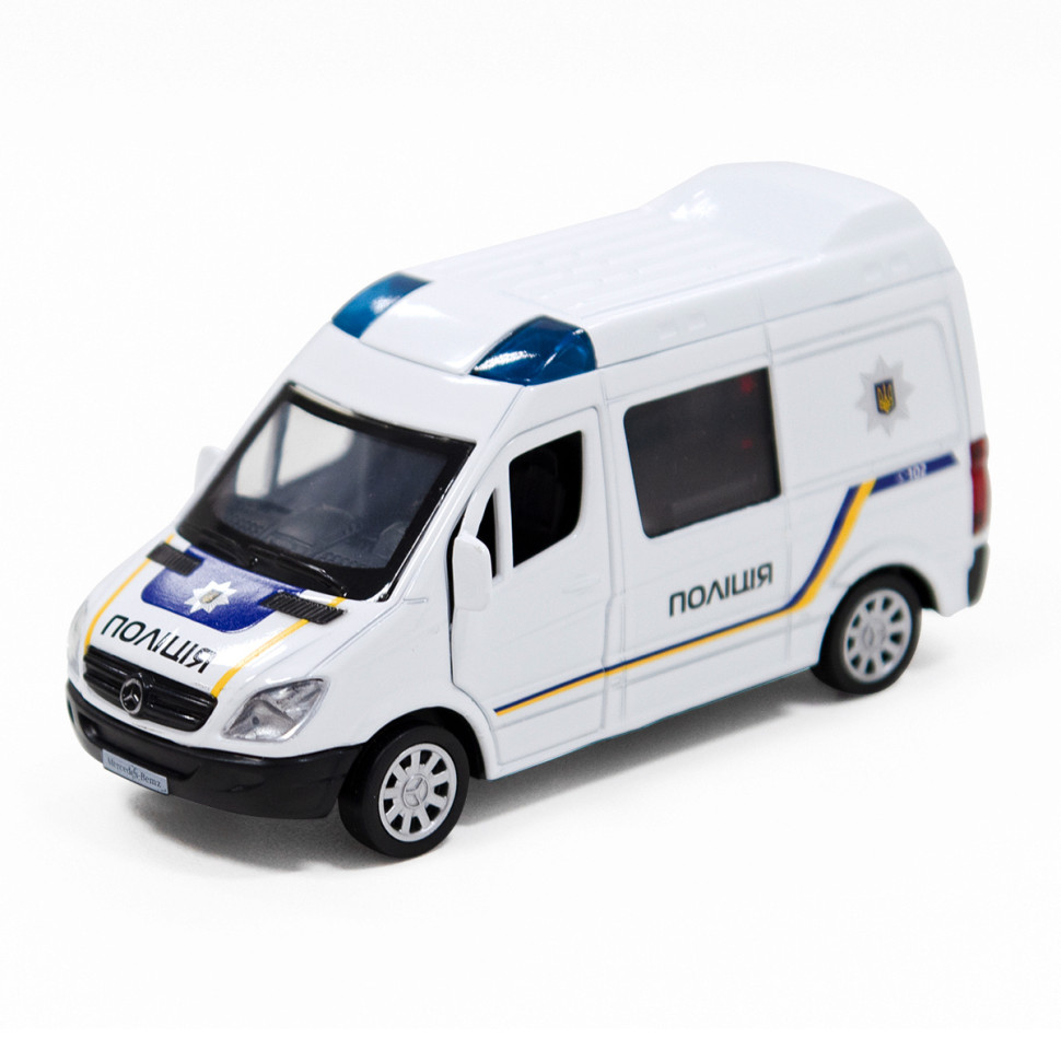 Автомодель дитяча Поліція MERCEDES-BENZ SPRINTER TechnoDrive 250294 інерційна