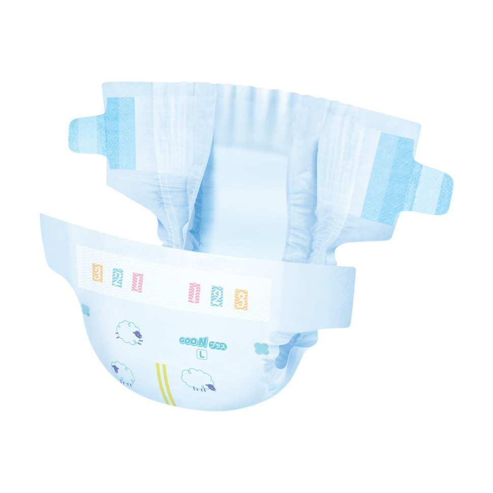 Подгузники для детей GOO.N Plus 21000630, 12-20 кг (размер XL, на липучках, унисекс, 38 шт)