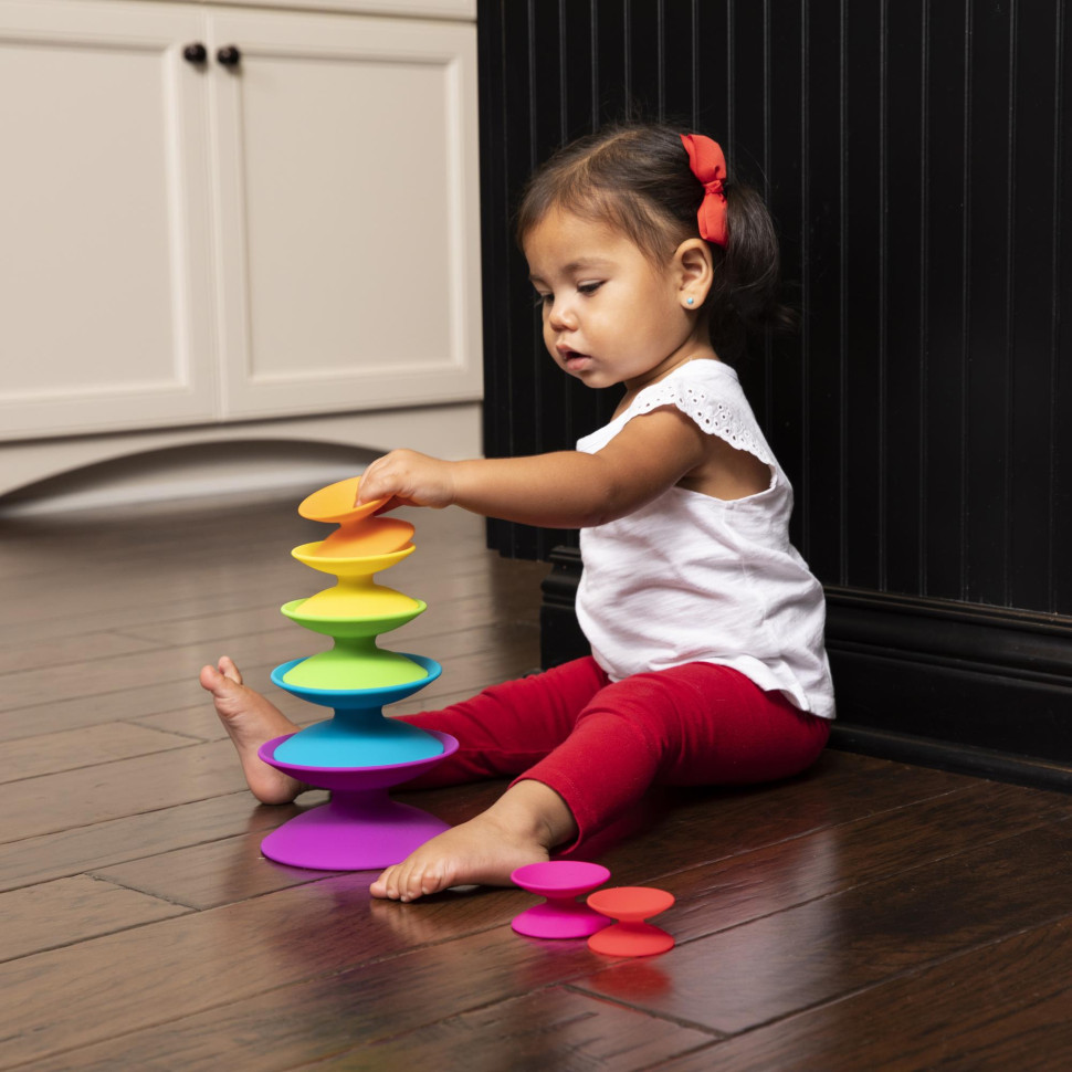 Пірамідка Spoolz Fat Brain Toys FA181-1 Кольорові котушки