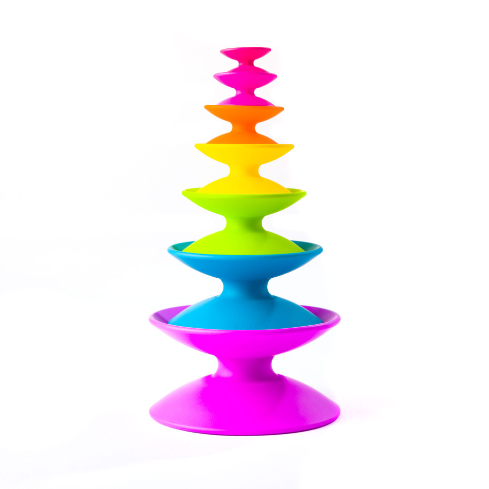 Пірамідка Spoolz Fat Brain Toys FA181-1 Кольорові котушки