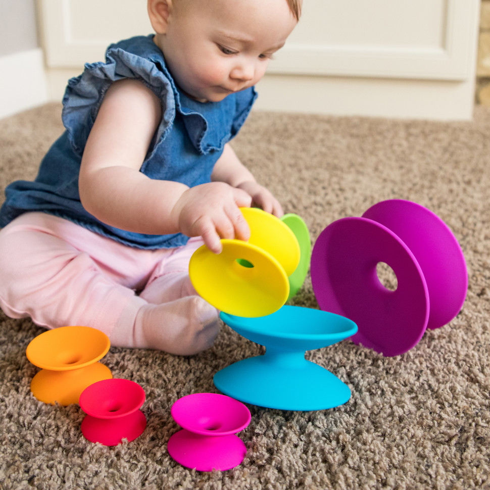 Пірамідка Spoolz Fat Brain Toys FA181-1 Кольорові котушки