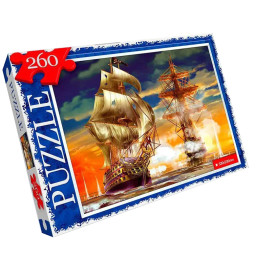 Пазл класичний "Морська битва" Danko Toys C260-13-05, 260 елементів