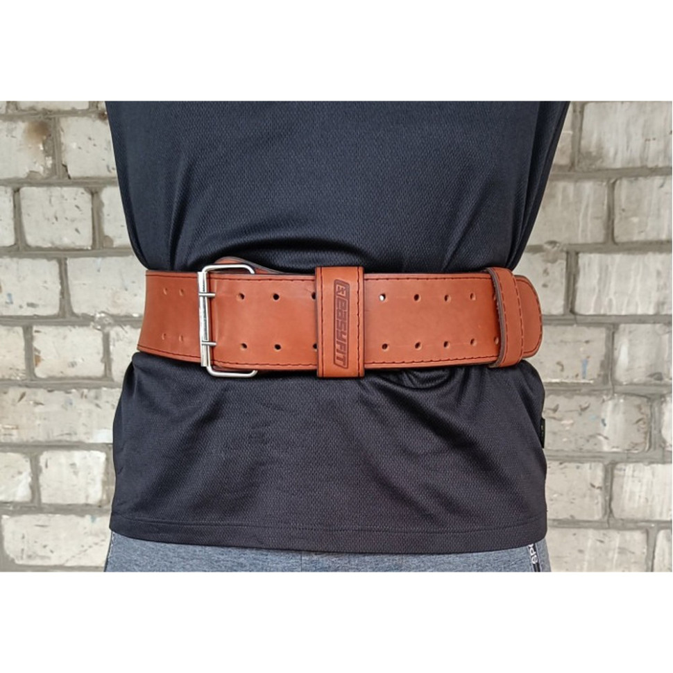Пояс атлетический DeciBelt EasyFit EFTB-BRXS (кожа) коричневый, XS
