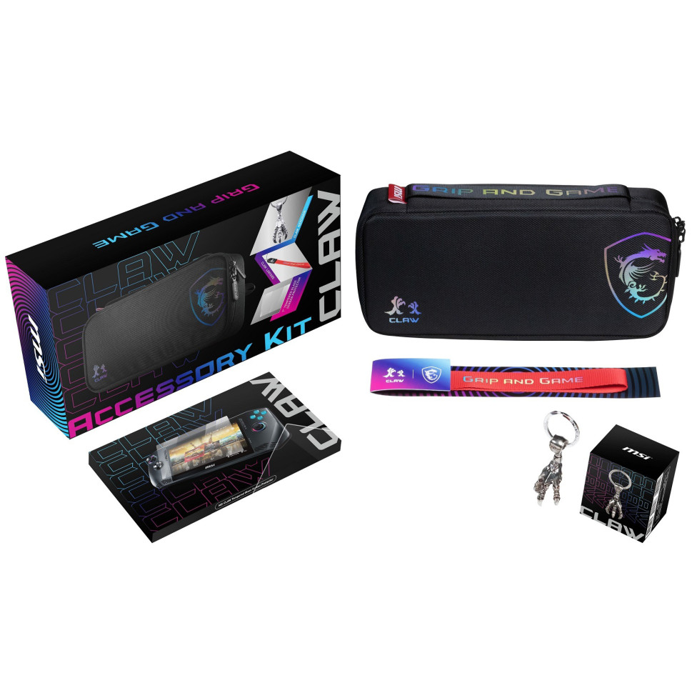 Набір аксесуарів для MSI Claw MSI consoles 957-1T4111E-001 чохол, захисне скло, брелок та стрічка 