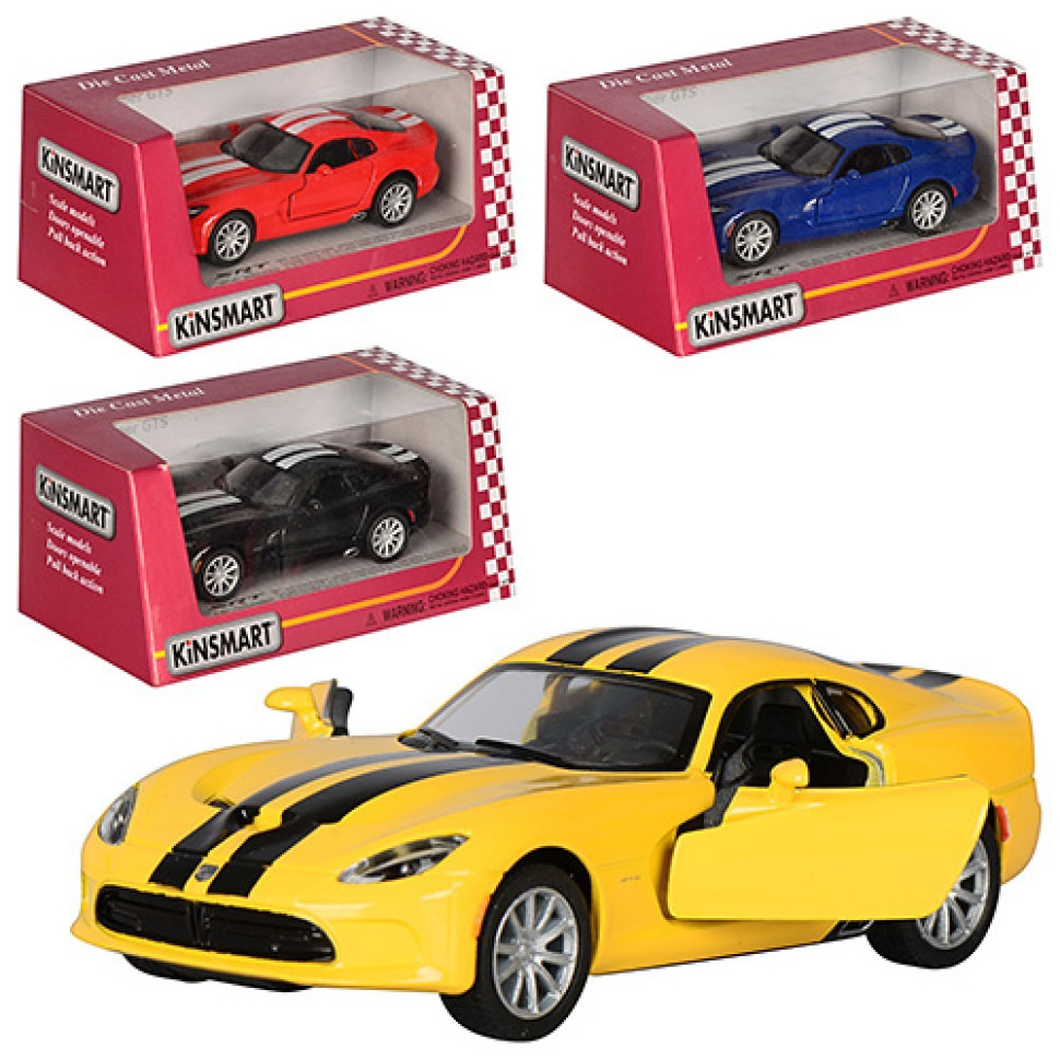 Автомодель легковая SRT VIPER GTS (2013) 5' Kinsmart KT5363FW инерционная, масштаб 1:36