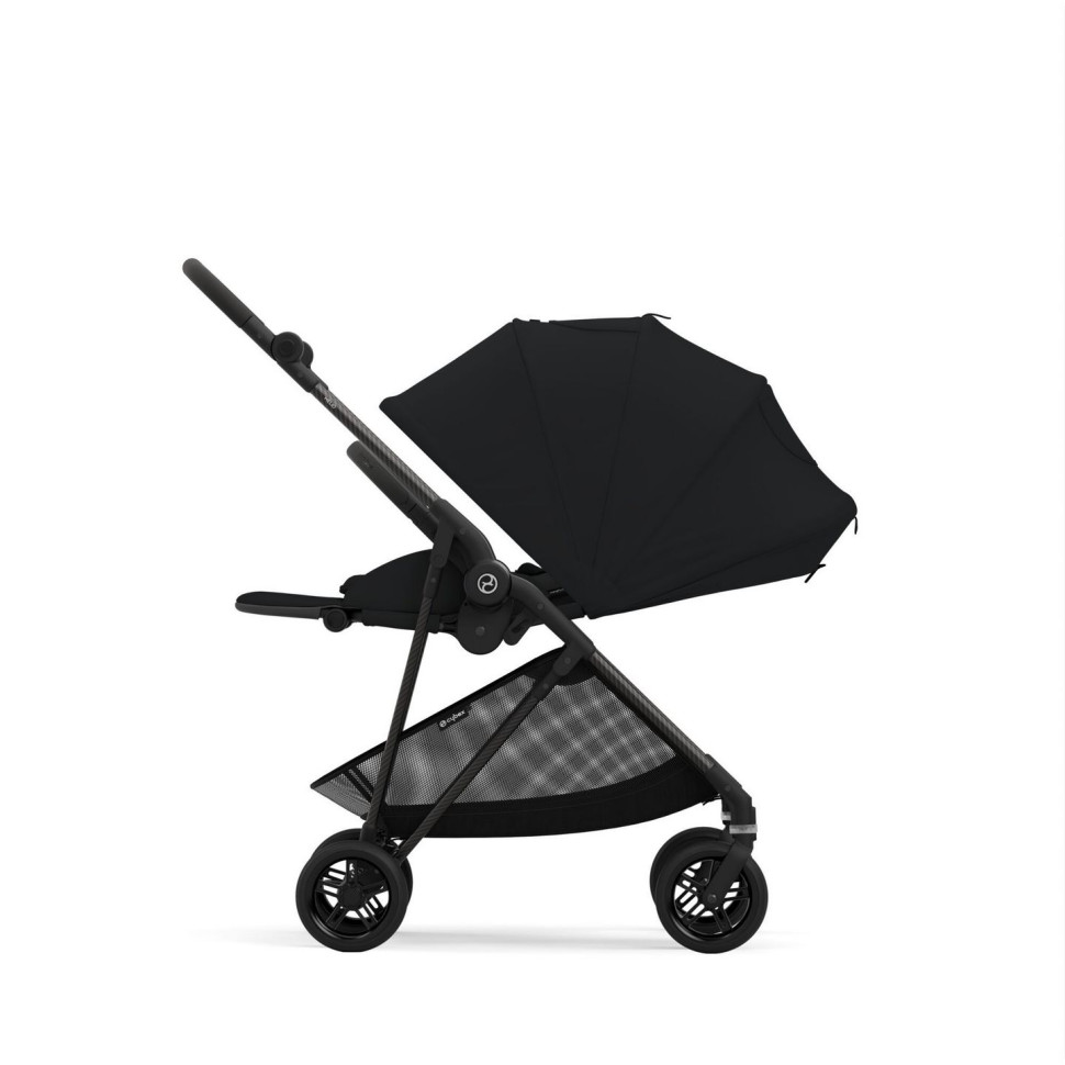 Прогулочная коляска Melio Carbon Cybex 522002639 Moon Black с бампером